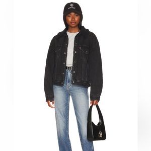 Levi's 90s Black Sherpa lined denim jacket